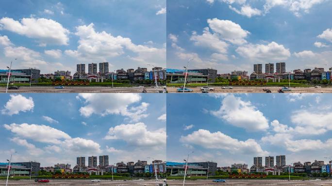 安徽蚌埠城市夏日风光延时摄影4k