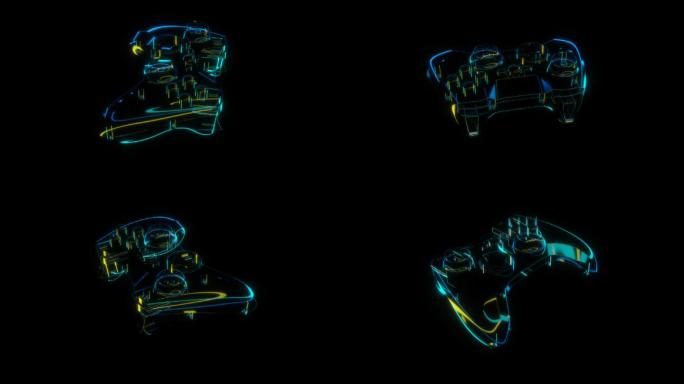 朋克风hud游戏手柄透明通道素材
