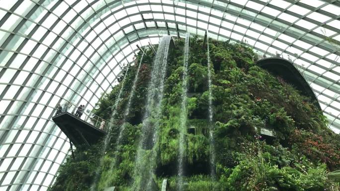 新加坡瀑布，室内瀑布，海滨公园