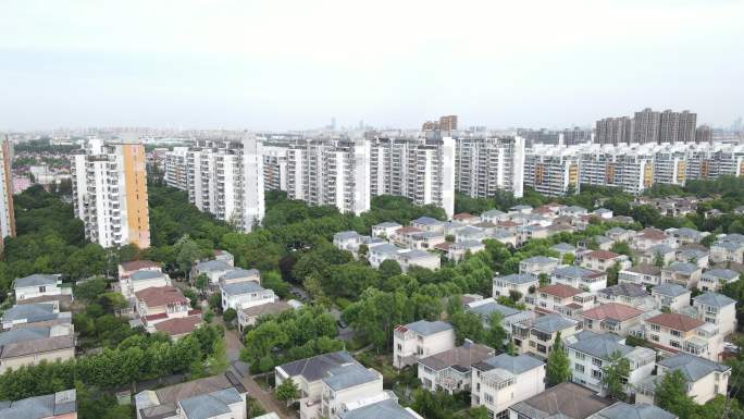 上海浦东新区康桥镇全景4K航拍原素材