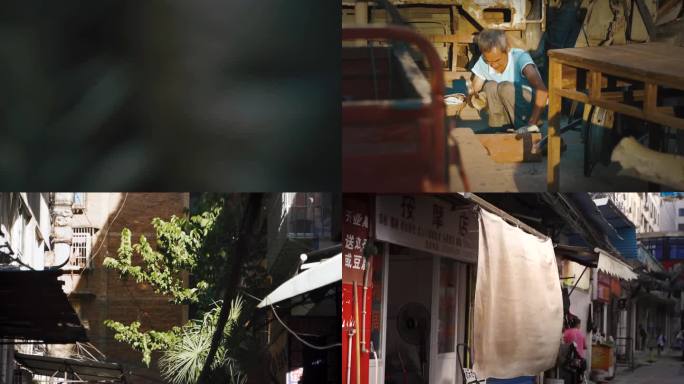 人文生活清晨日落街区城市烟火气老巷子风光