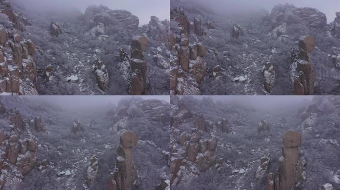 青岛崂山巨峰雪景