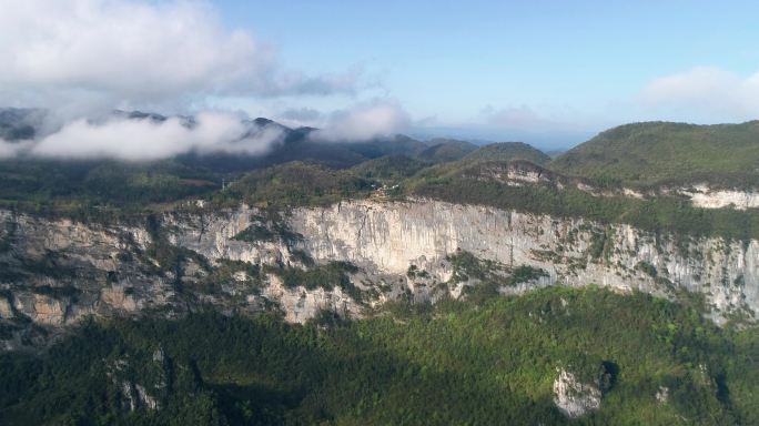 湖北恩施朝东岩大峡谷风光