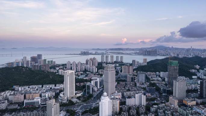 珠海香洲区航拍延时