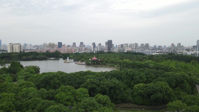 上海黄兴公园4K航拍原素材