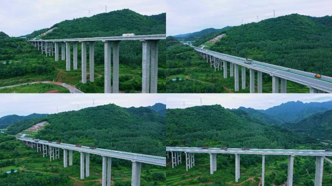 秦岭山脉高速公路高架桥