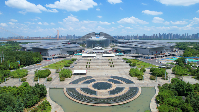 武汉国际博览中心 武汉会展中心 航拍