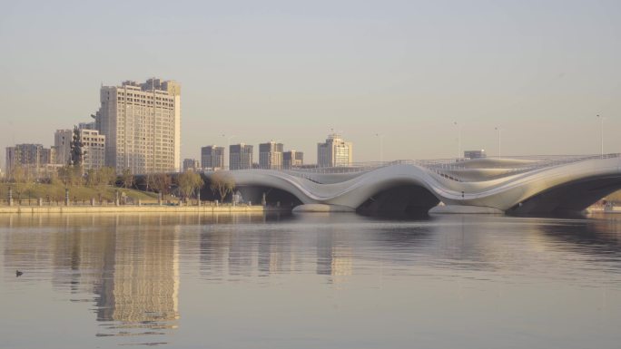 北京城市副中心通州运河桥彩带桥