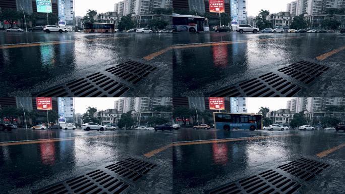 雨季城市-慢镜头