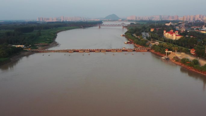 济南泺口浮桥4K视频素材
