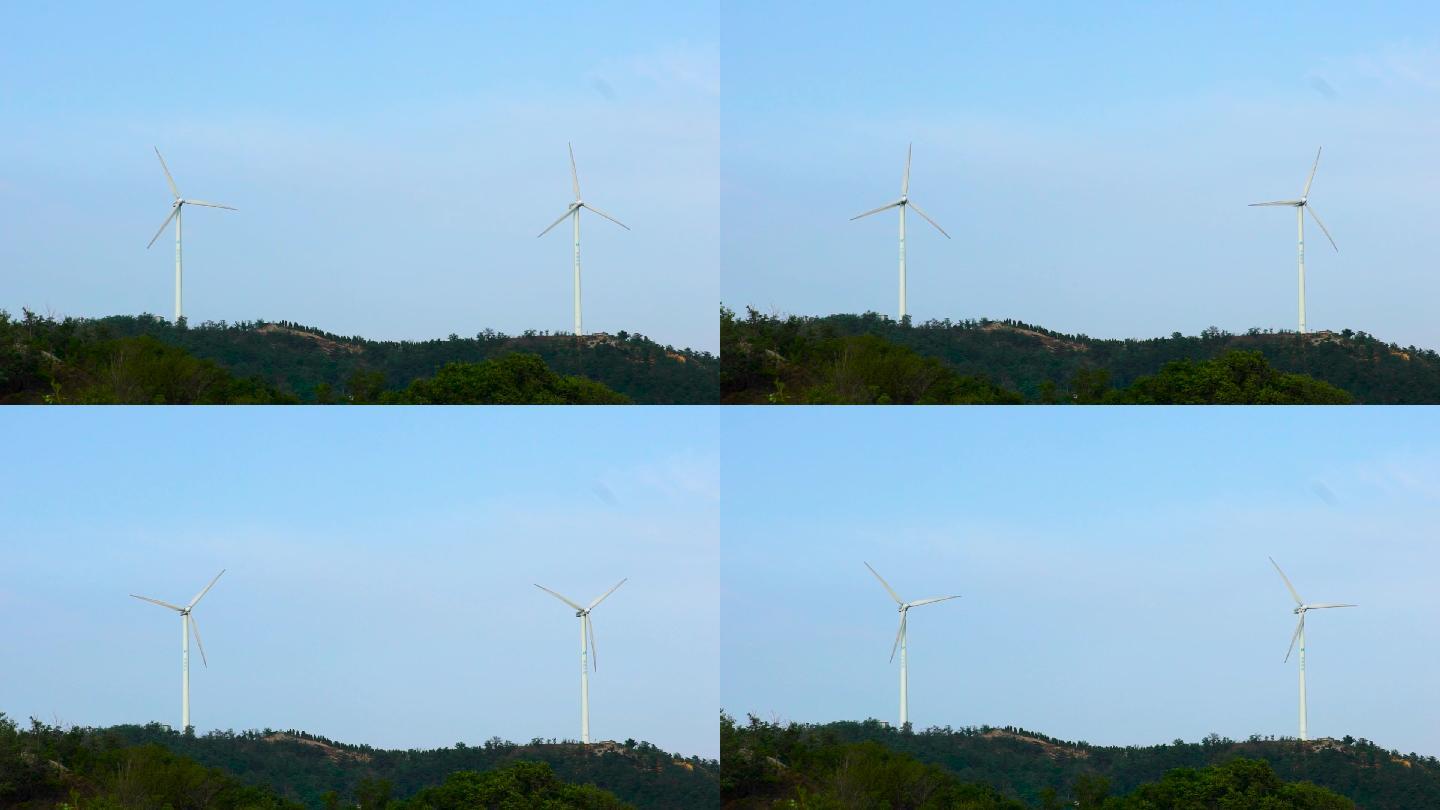 海岛上的风力发电机