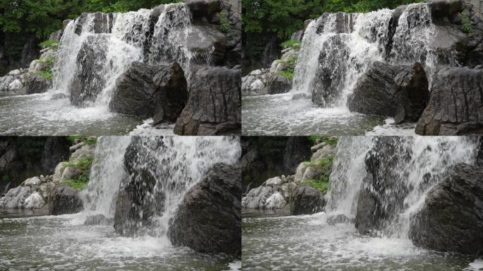 徐州珠山瀑布水流慢速拍摄