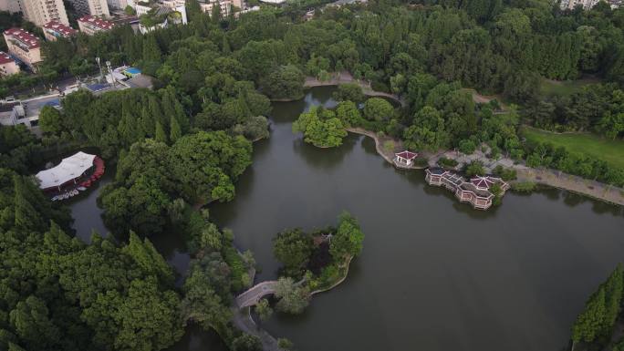 上海杨浦公园4K航拍原素材