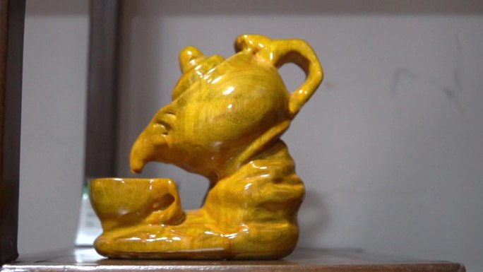 木雕茶壶
