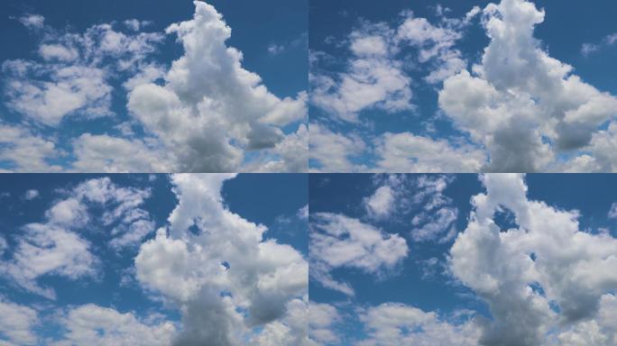 蓝天白云彩云飘飘延时拍摄摄影