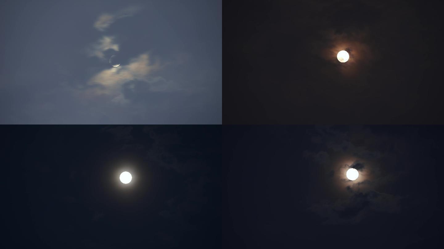 4k月亮被乌云遮住