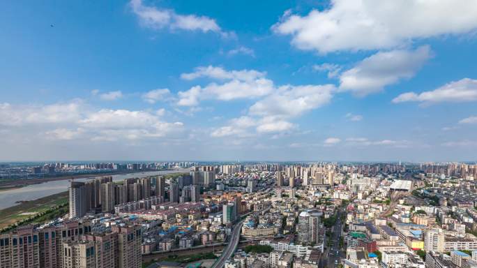 安徽蚌埠城市夏日风光延时摄影4k