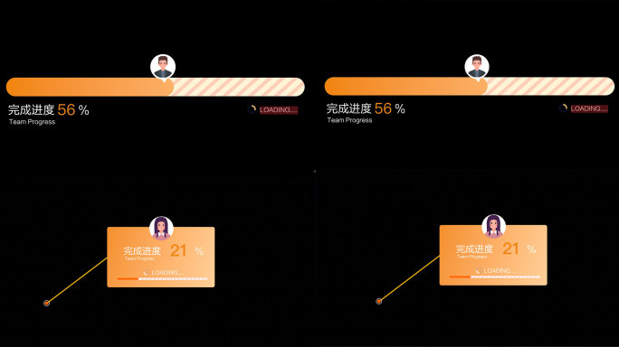 4K简洁进度条 加载 读取进度 指示线