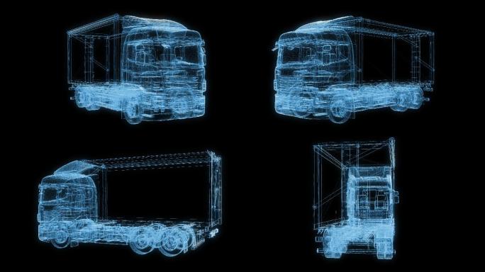 全息HUD卡车货车透明通道素材