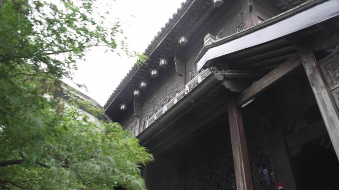传统江南园林别墅建筑木结构