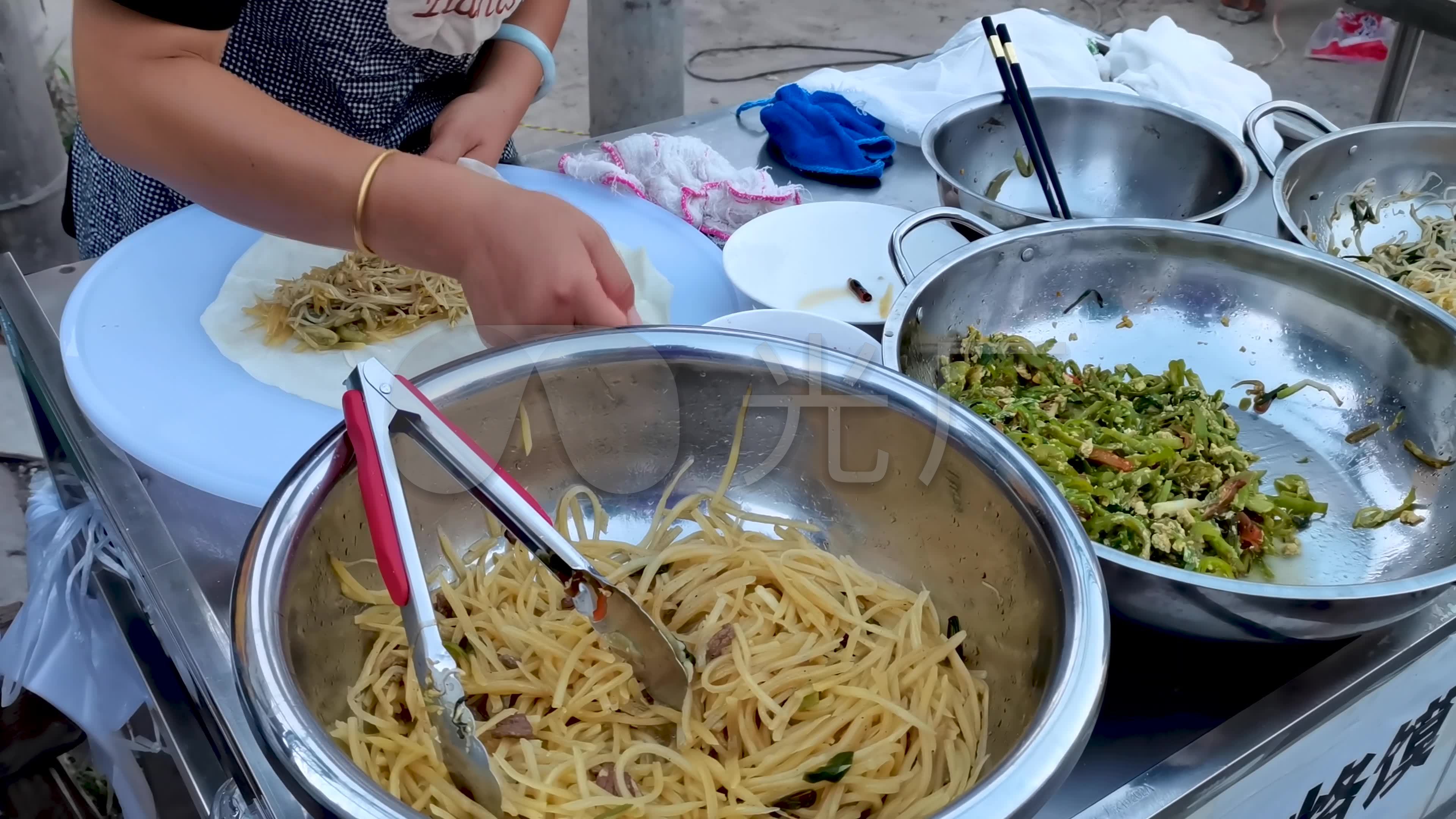 烙馍小炒图片,烙馍卷菜图片_大山谷图库