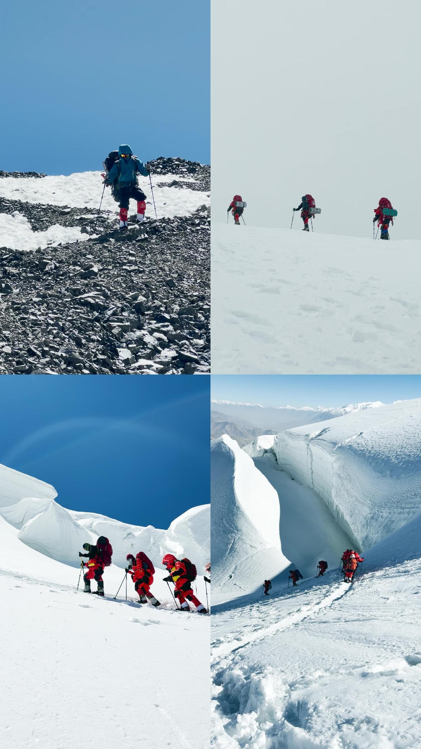 雪山冰山风雪 攀登 登山 团队精神 挑战