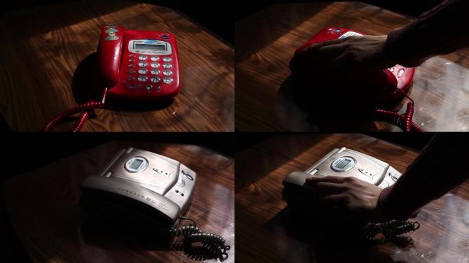 老式家用电话座机固话拨打接挂电话怀旧复古