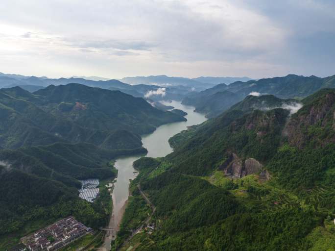 4k仙居永安溪延时摄影素材