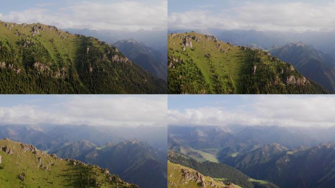 飞跃天山山脉航拍4K电影感
