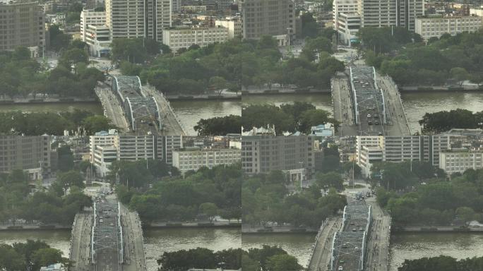 广州旧中轴线海珠广场海珠桥全貌