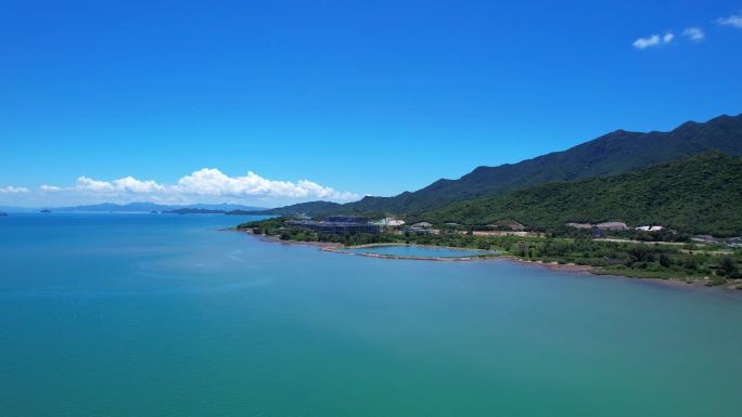 航拍深圳山海风光