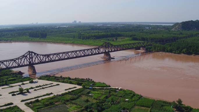 泺口黄河铁路大桥航拍3