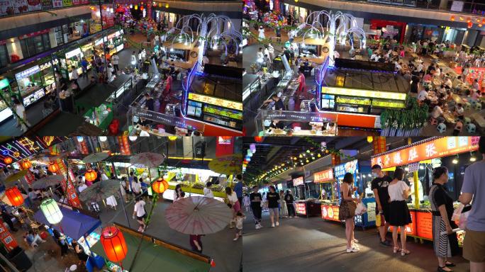 小吃街 游客夜市小吃夜宵消夏美食-6