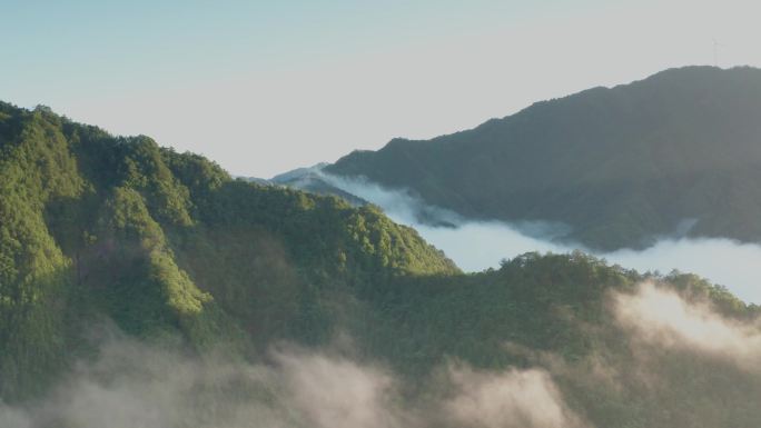 高山云海瀑布浙江省衢州市开化县钱江源