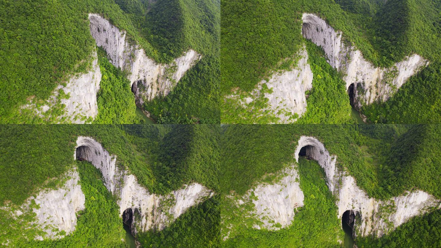 燕子洞风景区绿水青山自然格凸河航拍4k