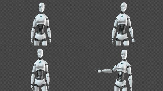 AI人工智能机器人说话通道素材