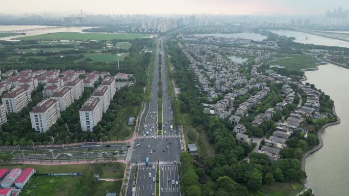 金水湾 栈桥 航拍 苏州中心 道路 路面