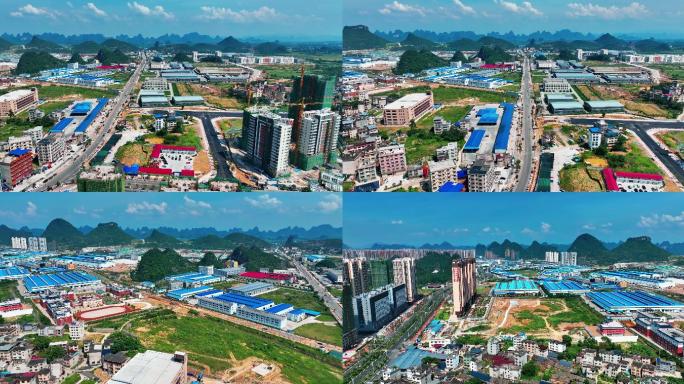 桂林临桂新区西城大道和秧塘路周边