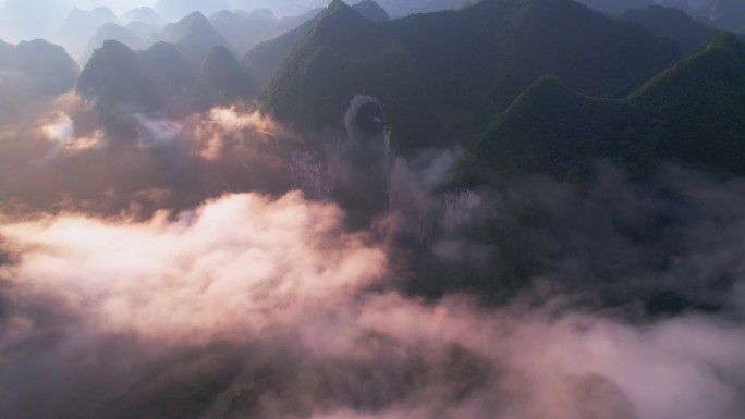 云海 大自然 航拍云雾 风景 美景
