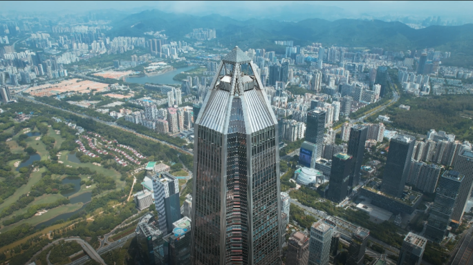 深圳市平安金融中心大厦航拍高清4K