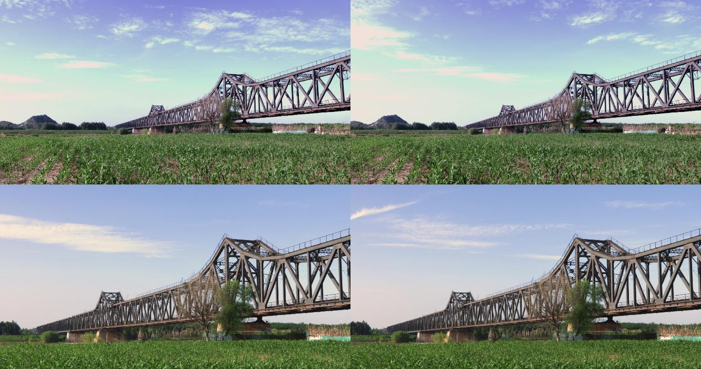 泺口黄河铁路大桥地面机位延时摄影