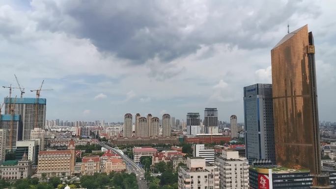天津高楼延时拍摄