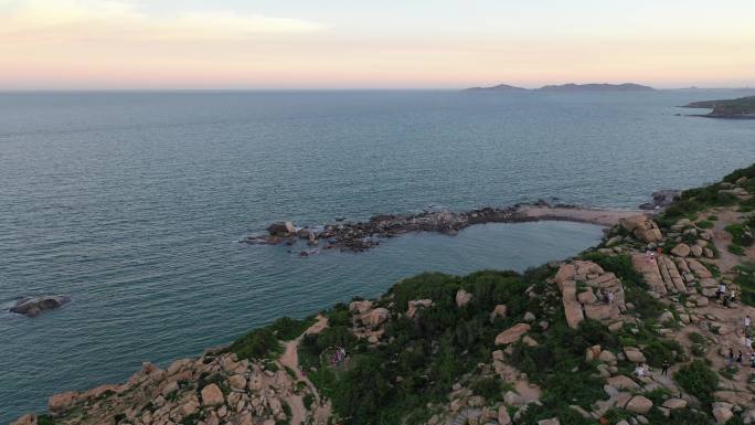 大海航拍翻山过海海岸线