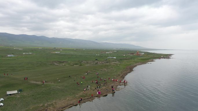 青海湖高清航拍