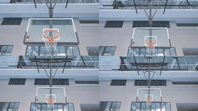 4K正版-学校校园室内篮球场篮球框 02