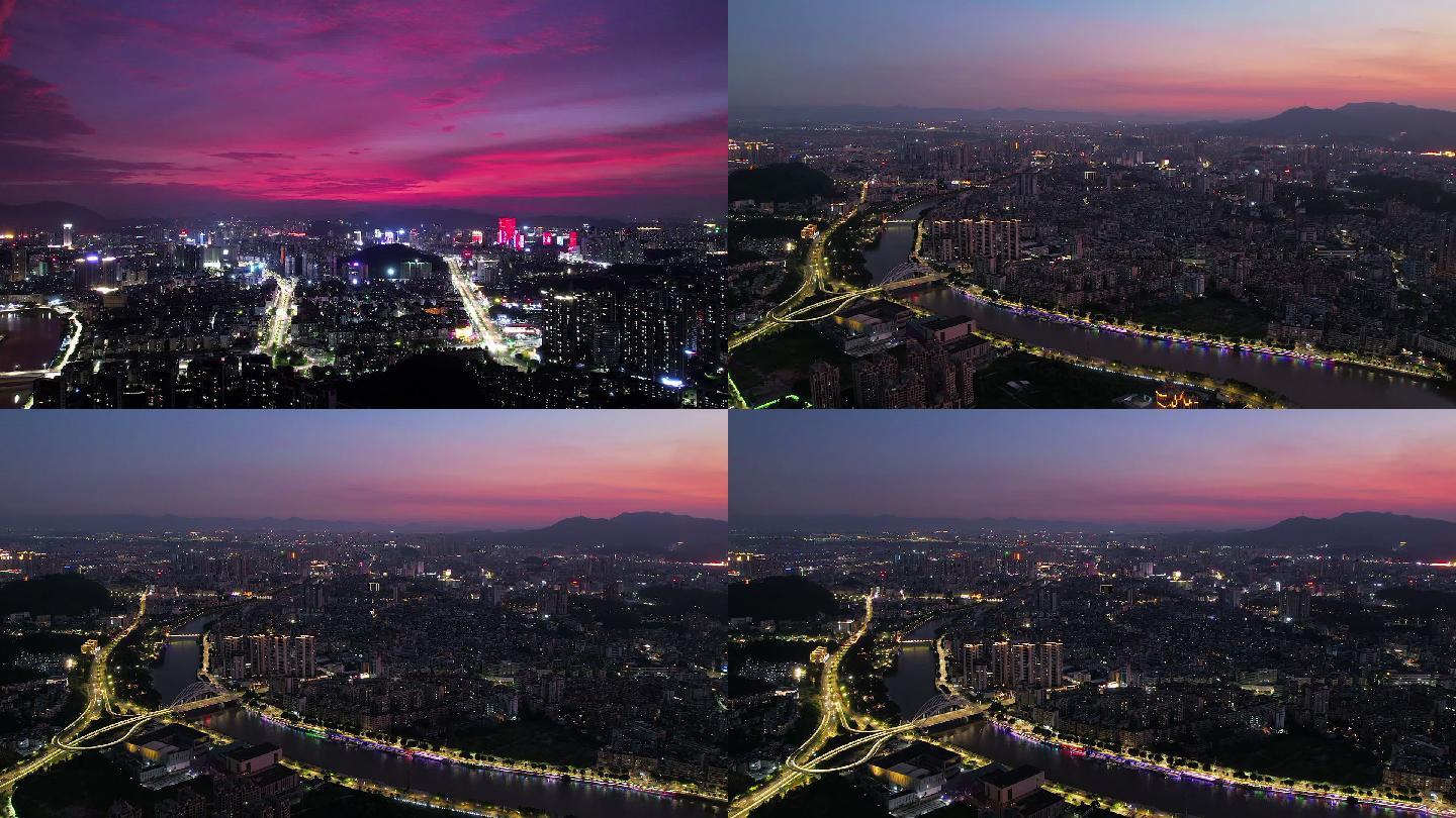 江门城央绿廊 东华大桥 釜山公园 夜景