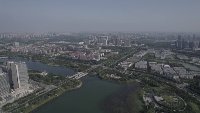 郑州龙子湖大学城航拍D-log