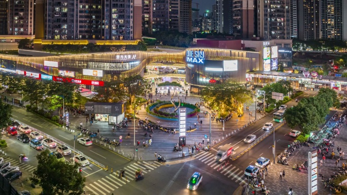 深圳龙华壹城天地A区路口延时