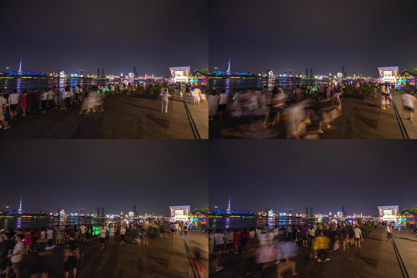 武汉长江大桥观景台 大桥夜景 休闲 夜景