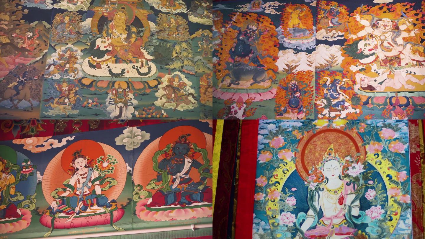 藏传佛教唐卡壁画墙绘